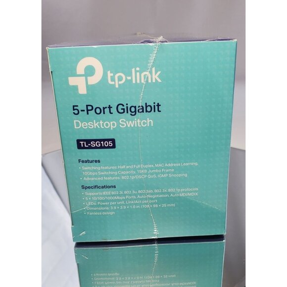 TP-Link TL-SG105 5-Port Gigabit Desktop PoE Switch - Brand New! - Picture 6 of 7